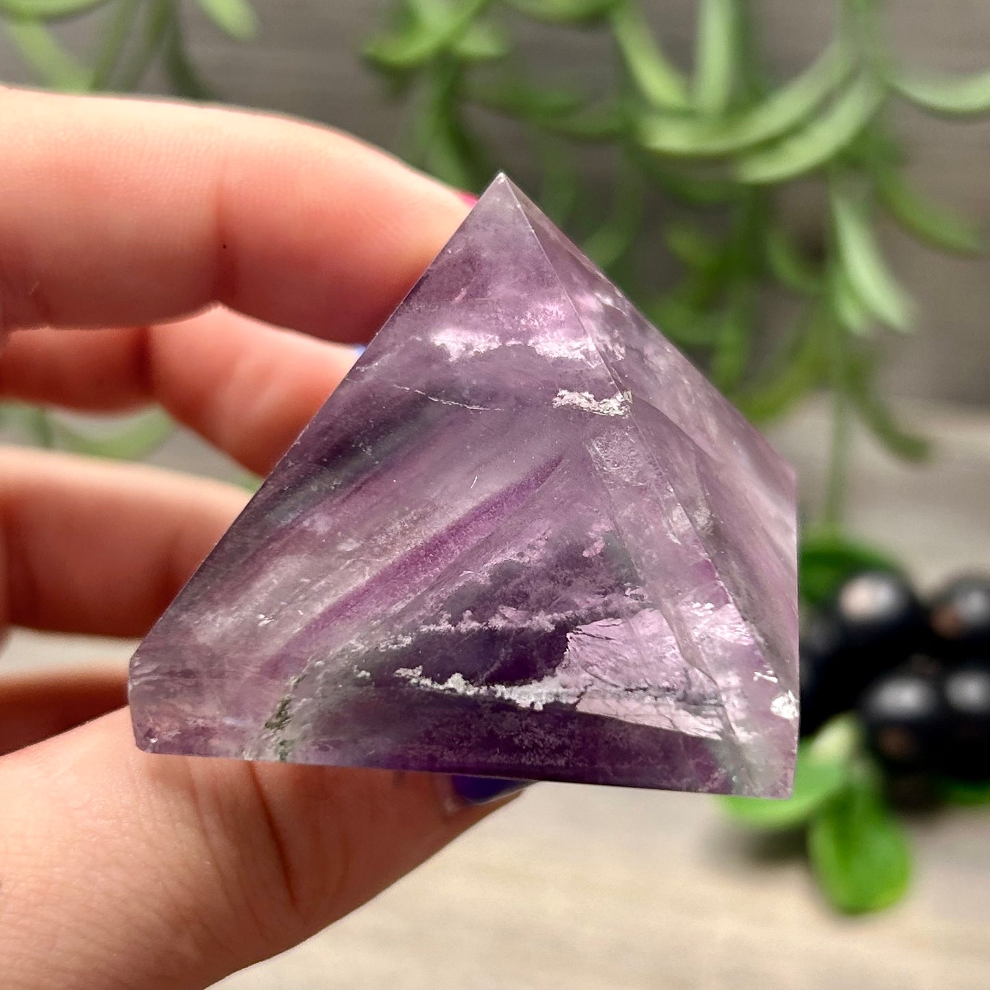 rainbow fluorite pyramid