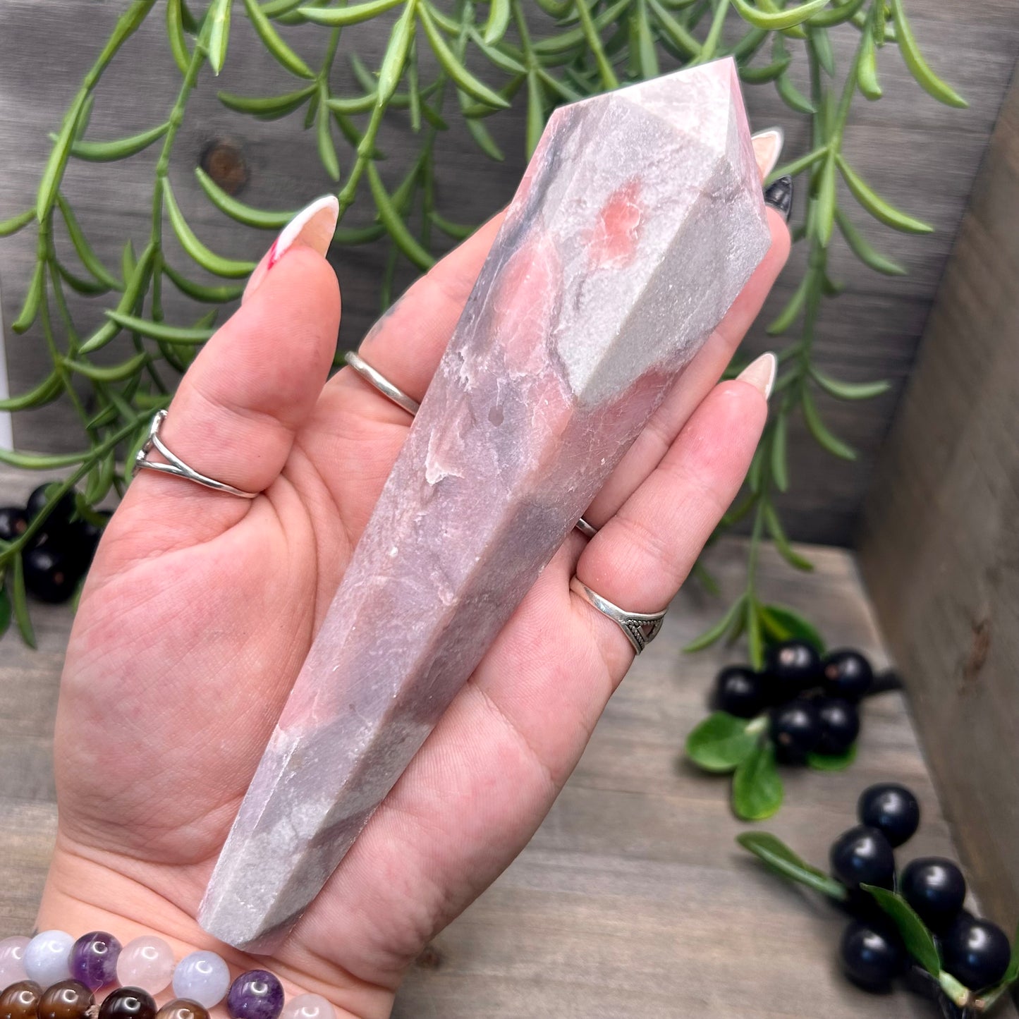 pink opal wand