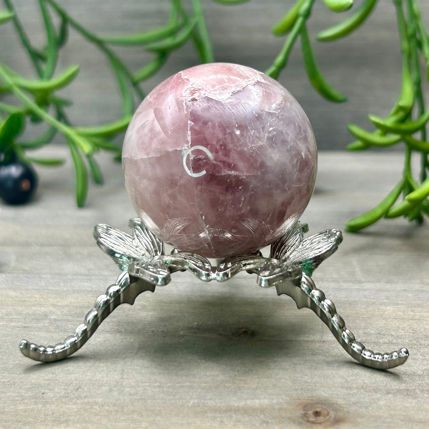 lavender rose quartz sphere