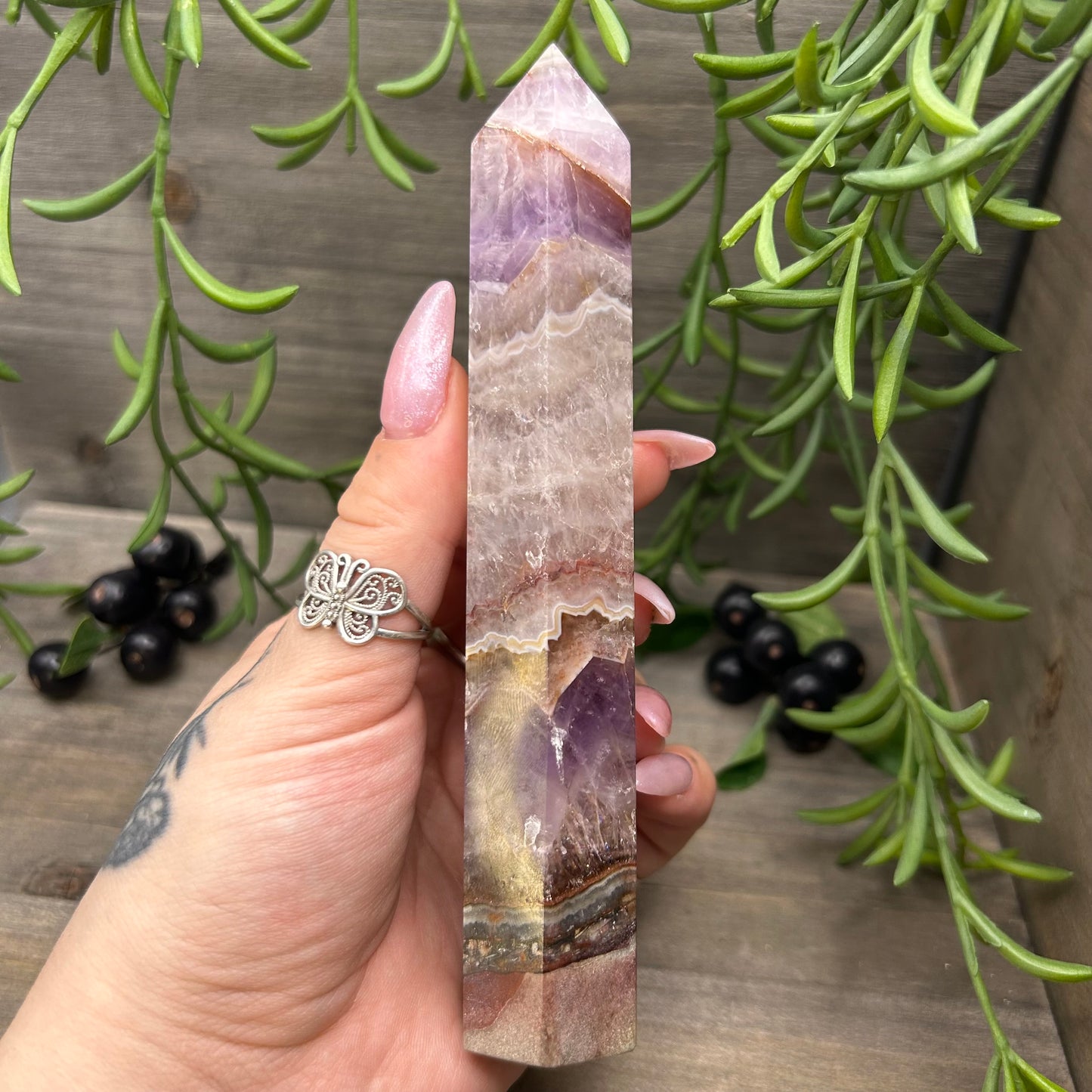 large amethyst tower