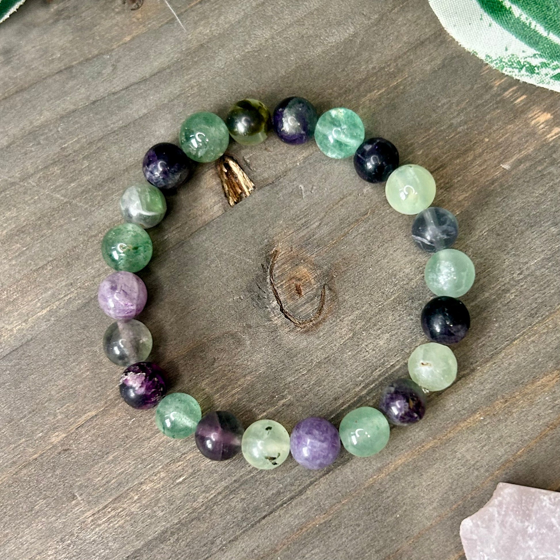 Rainbow Fluorite Bracelet – Moon Flower Healing