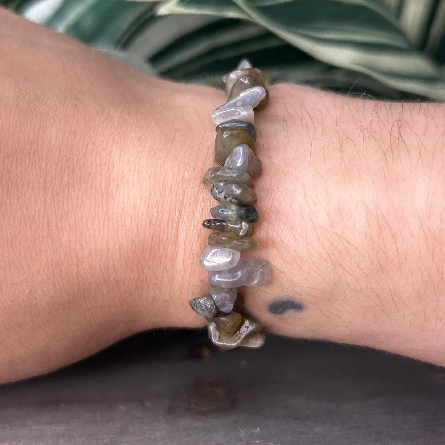 labradorite chip bracelet