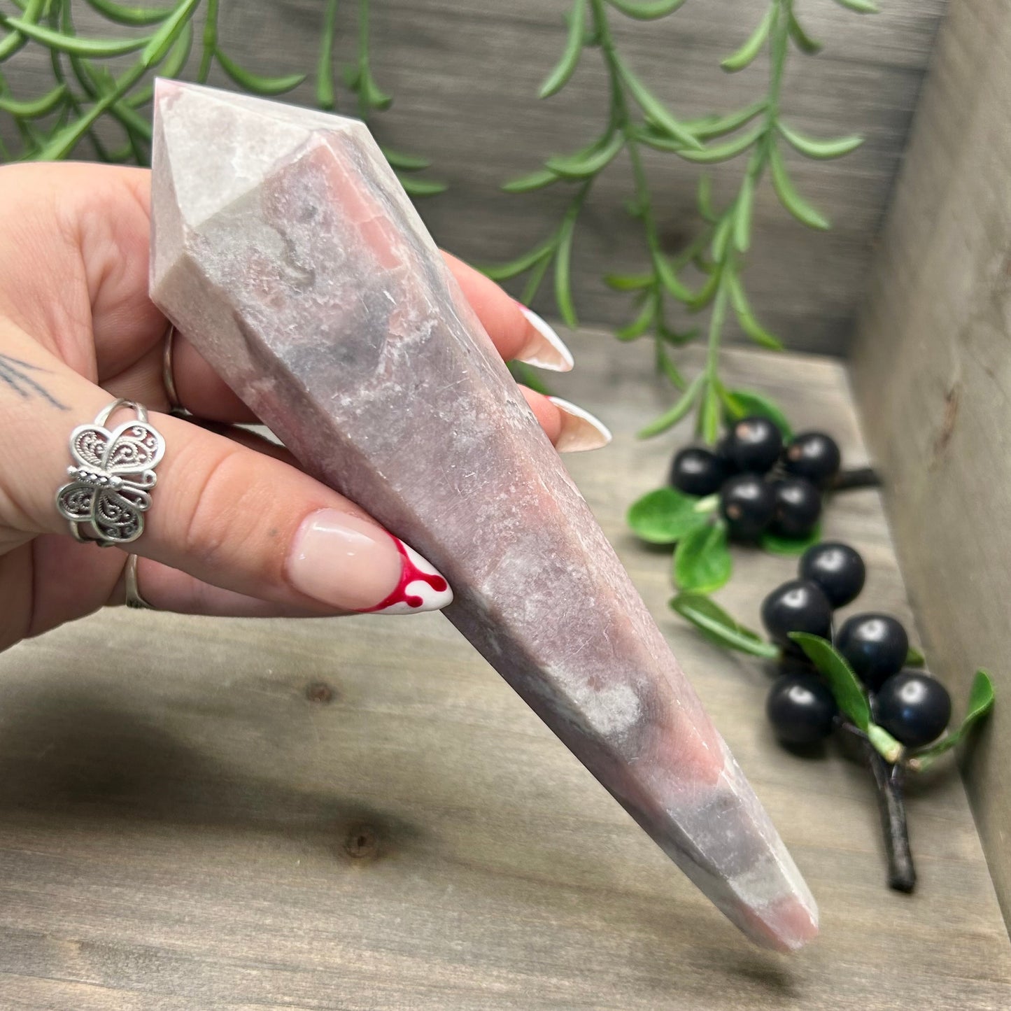 pink opal wand