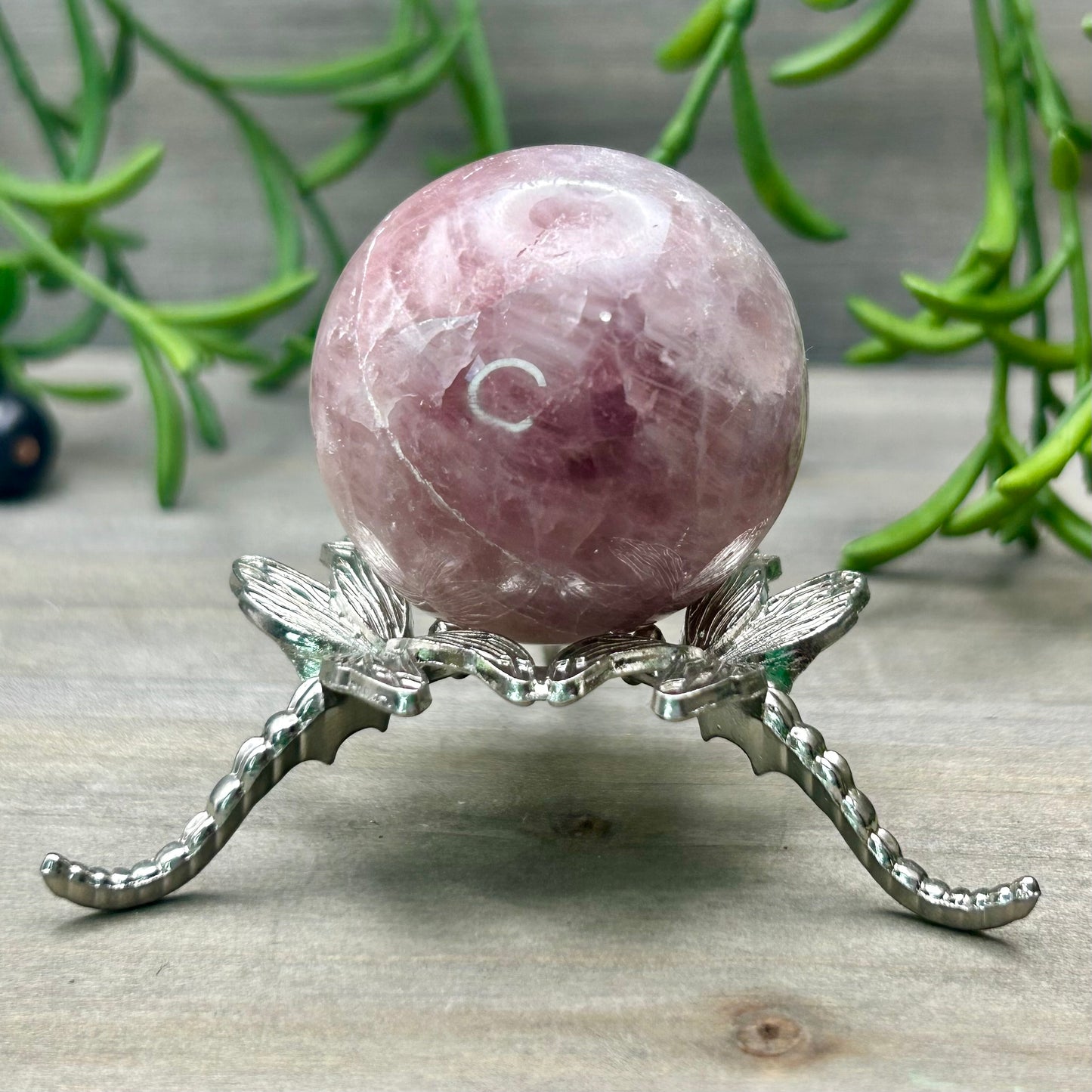 lavender rose quartz sphere