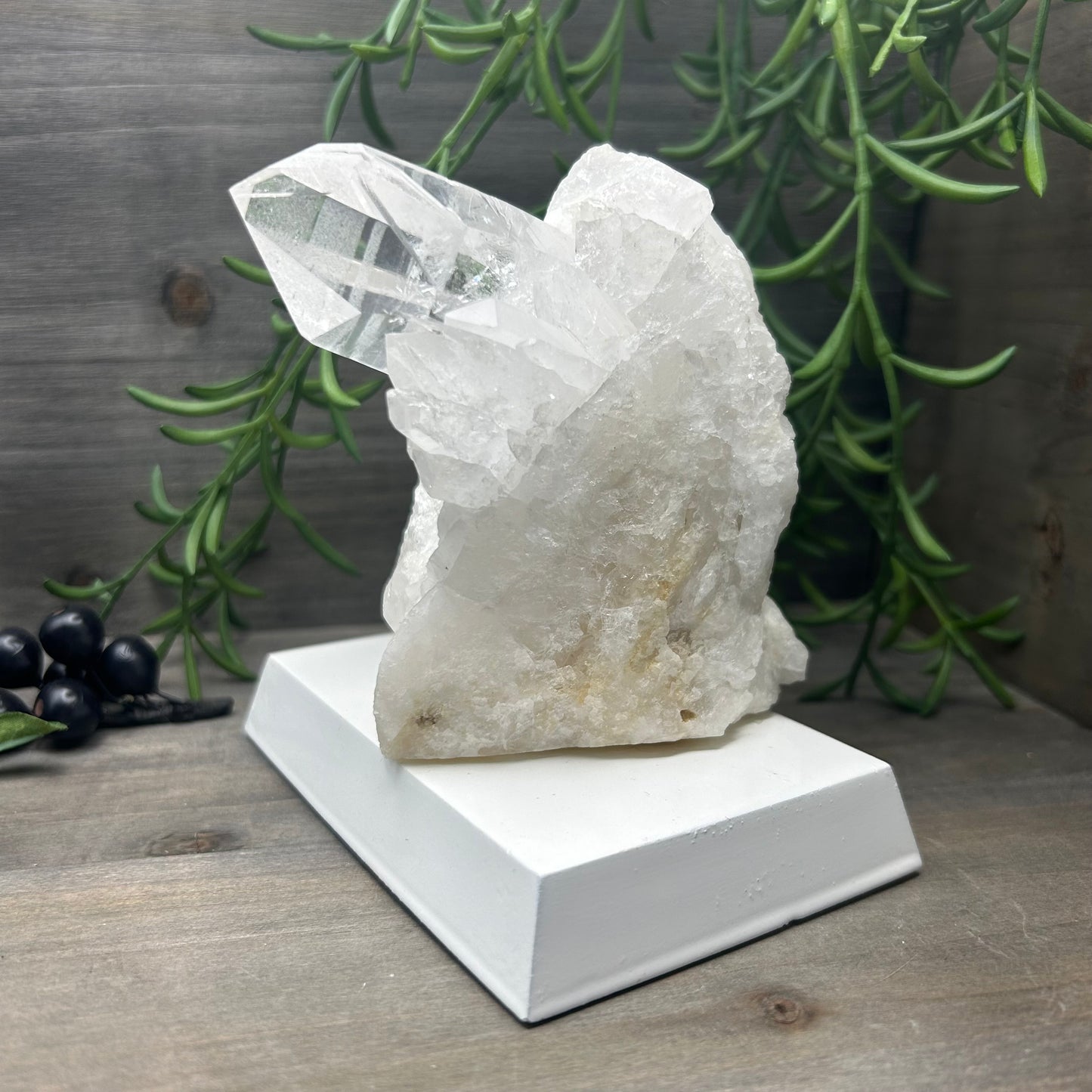 XL clear quartz cluster