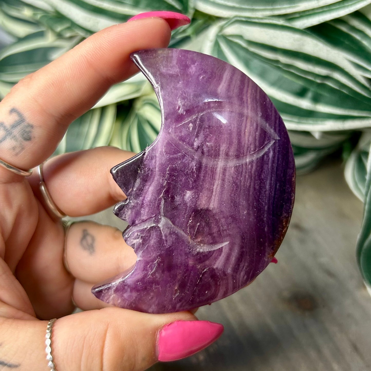 purple fluorite moon