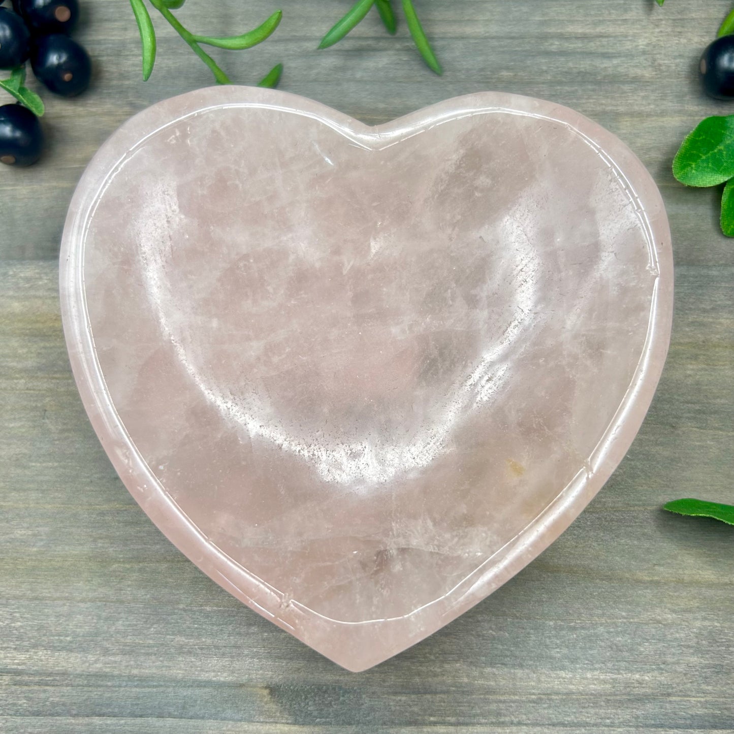 rose quartz heart bowl