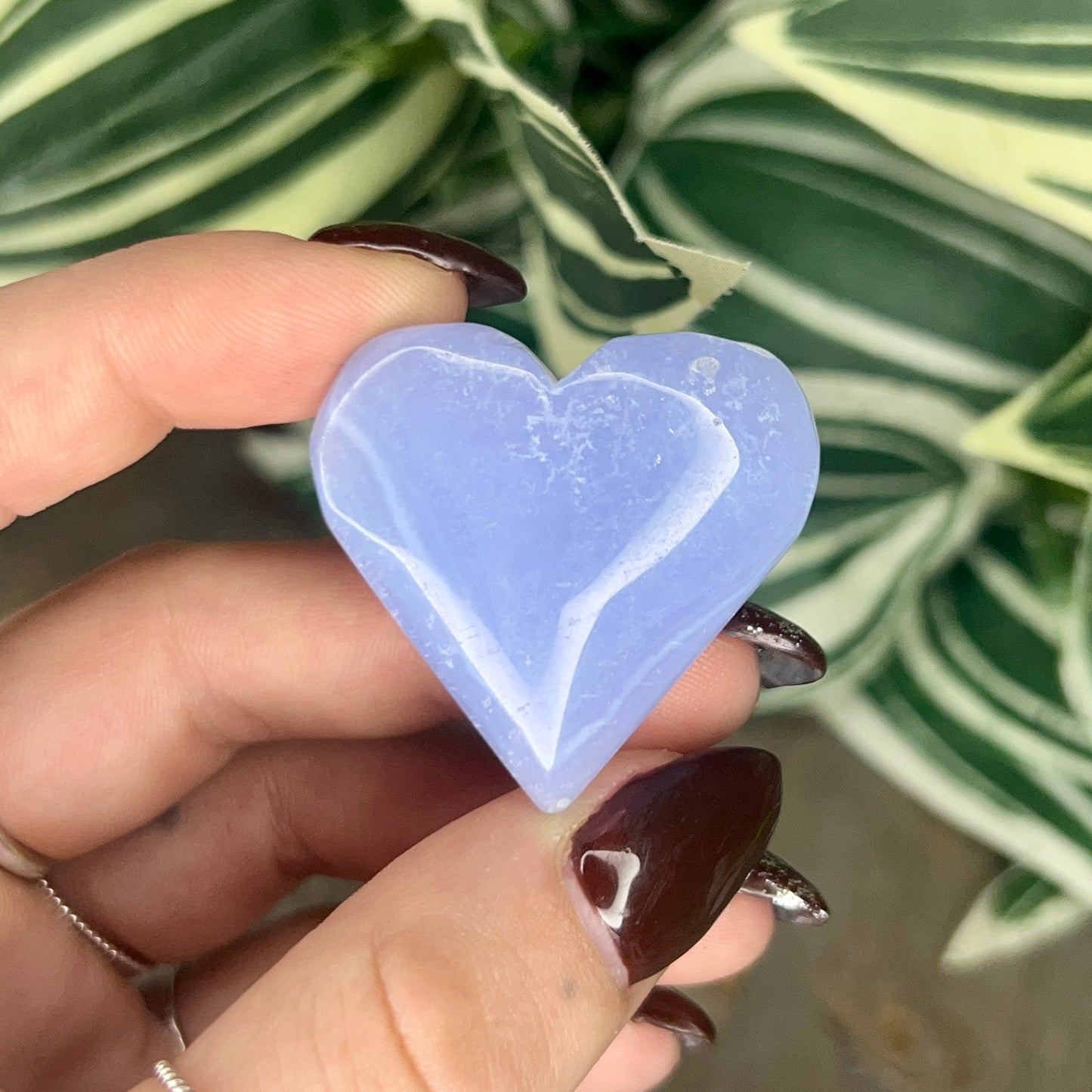 blue lace agate heart