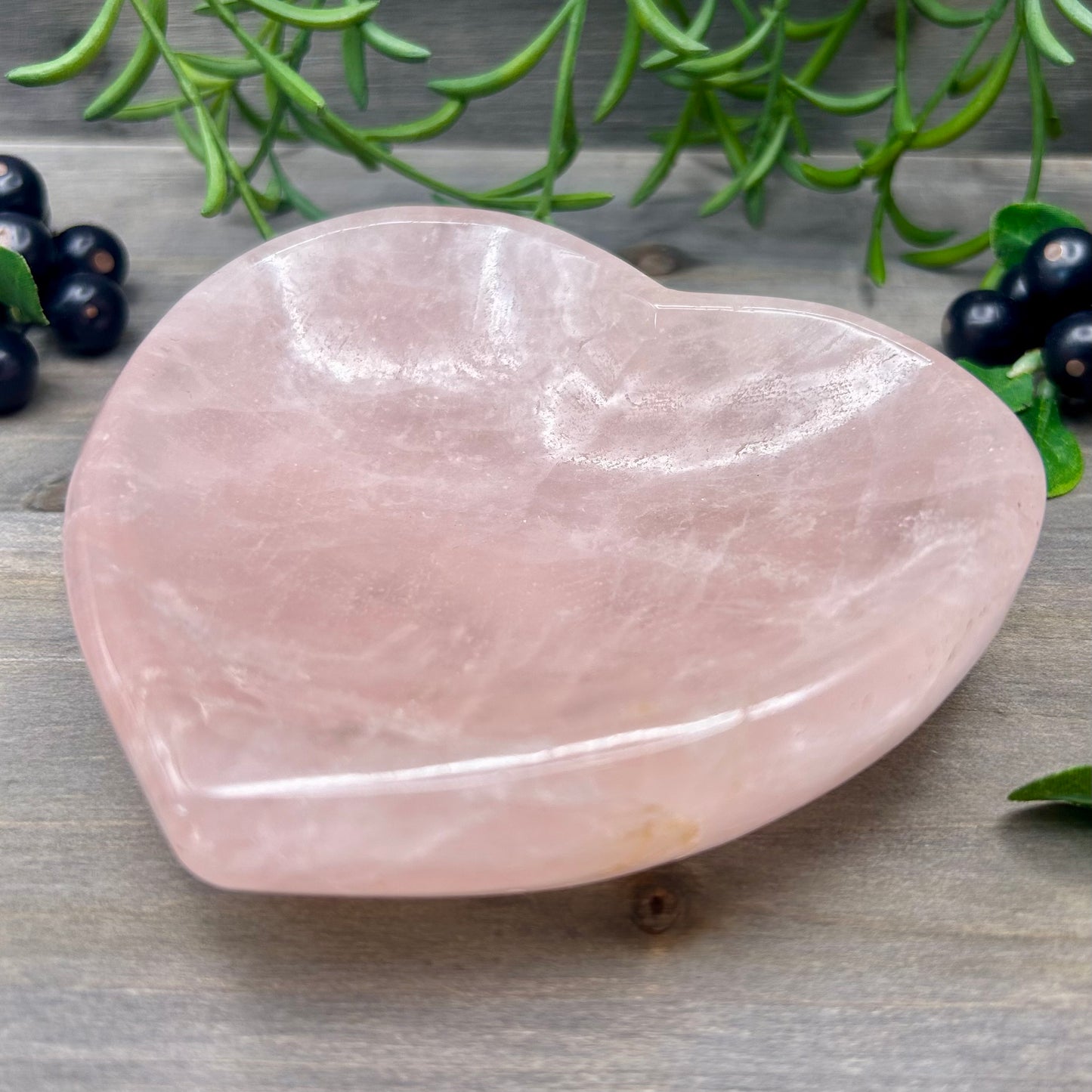 rose quartz heart bowl