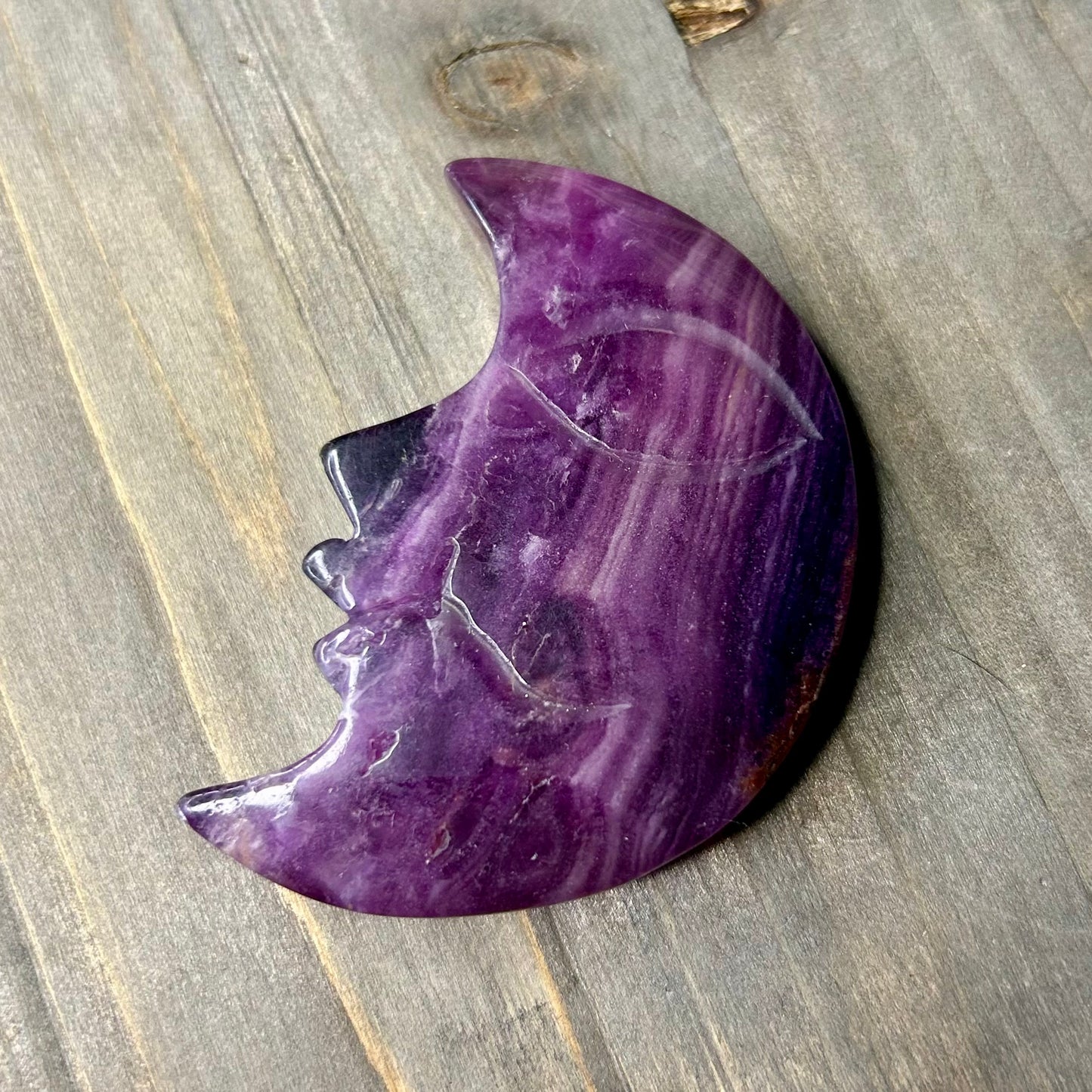 purple fluorite moon