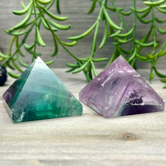 rainbow fluorite pyramid