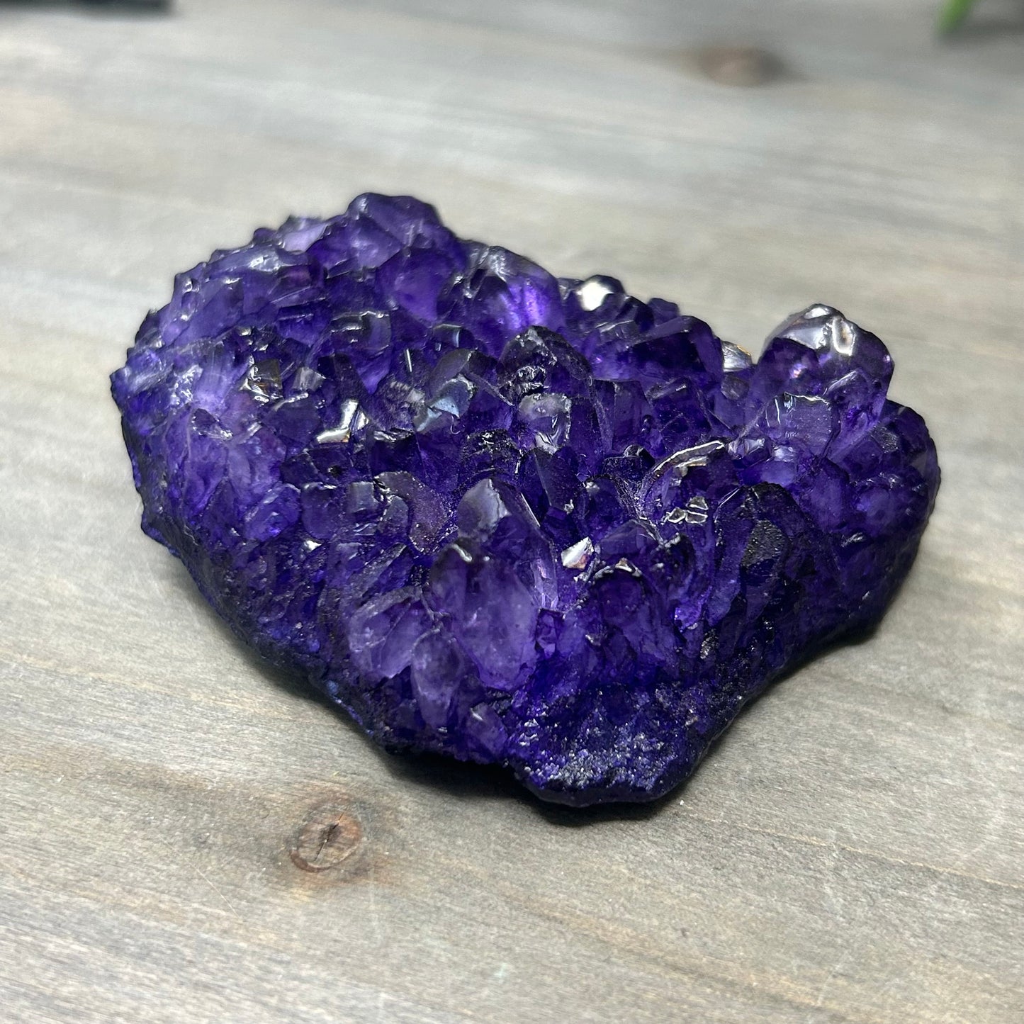 dyed amethyst cluster