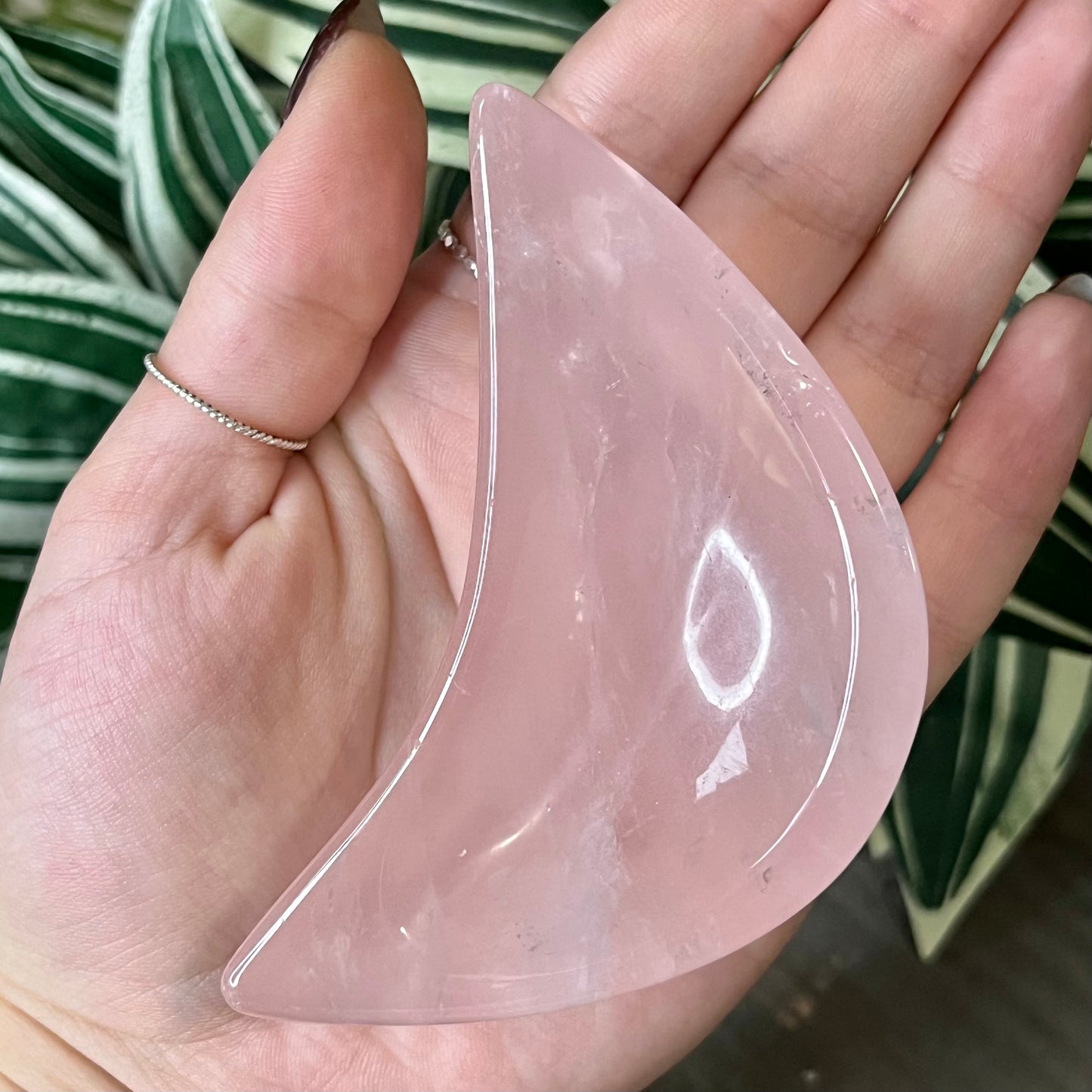 rose quartz moon bowl