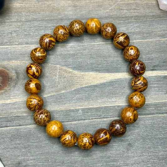 calligraphy stone bracelet