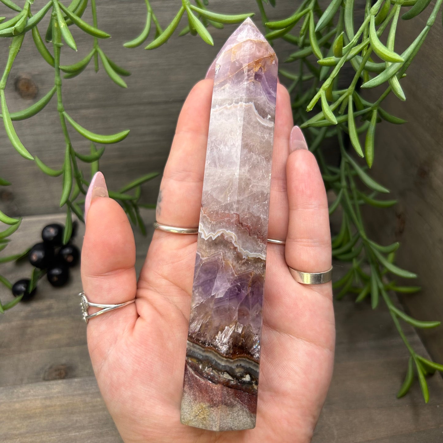 large amethyst tower