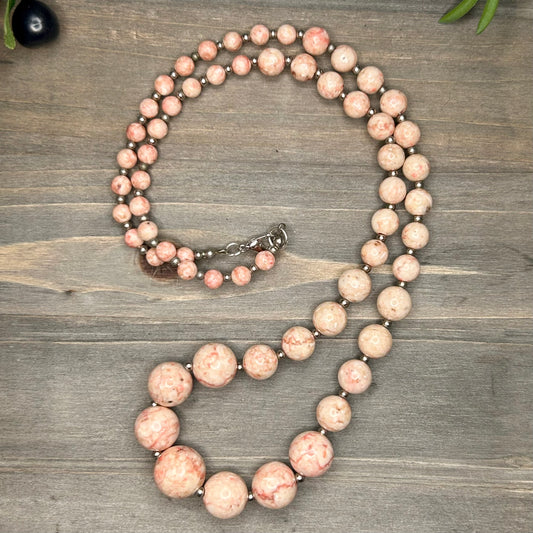 pink picasso jasper necklace