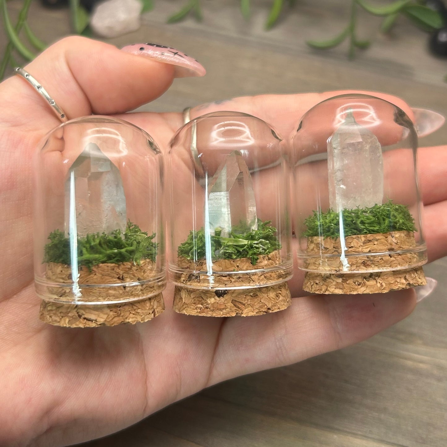 mini clear quartz terraroum