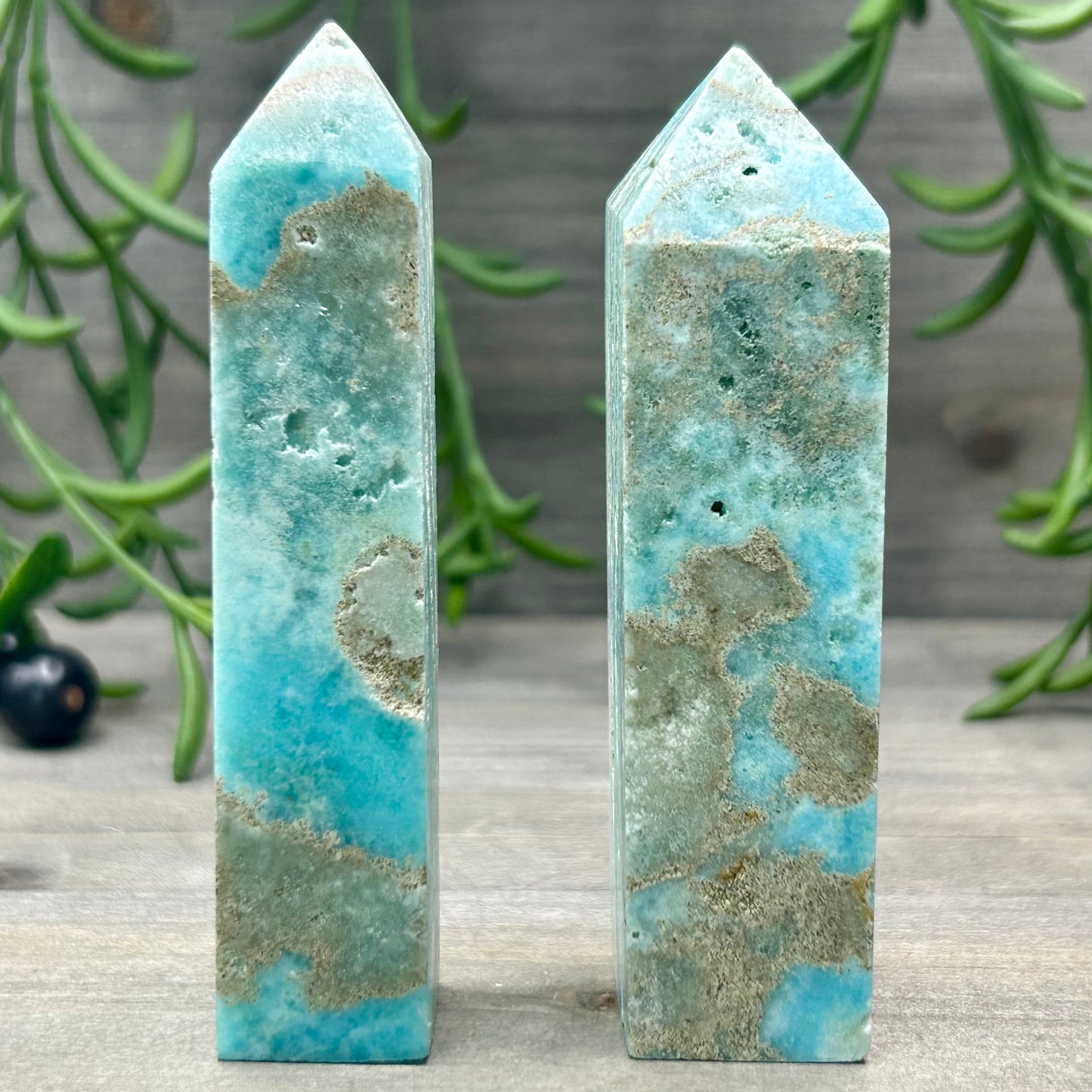 blue aragonite tower