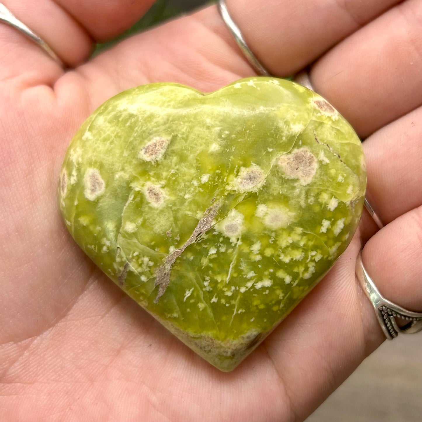 stitchite in serpentine heart