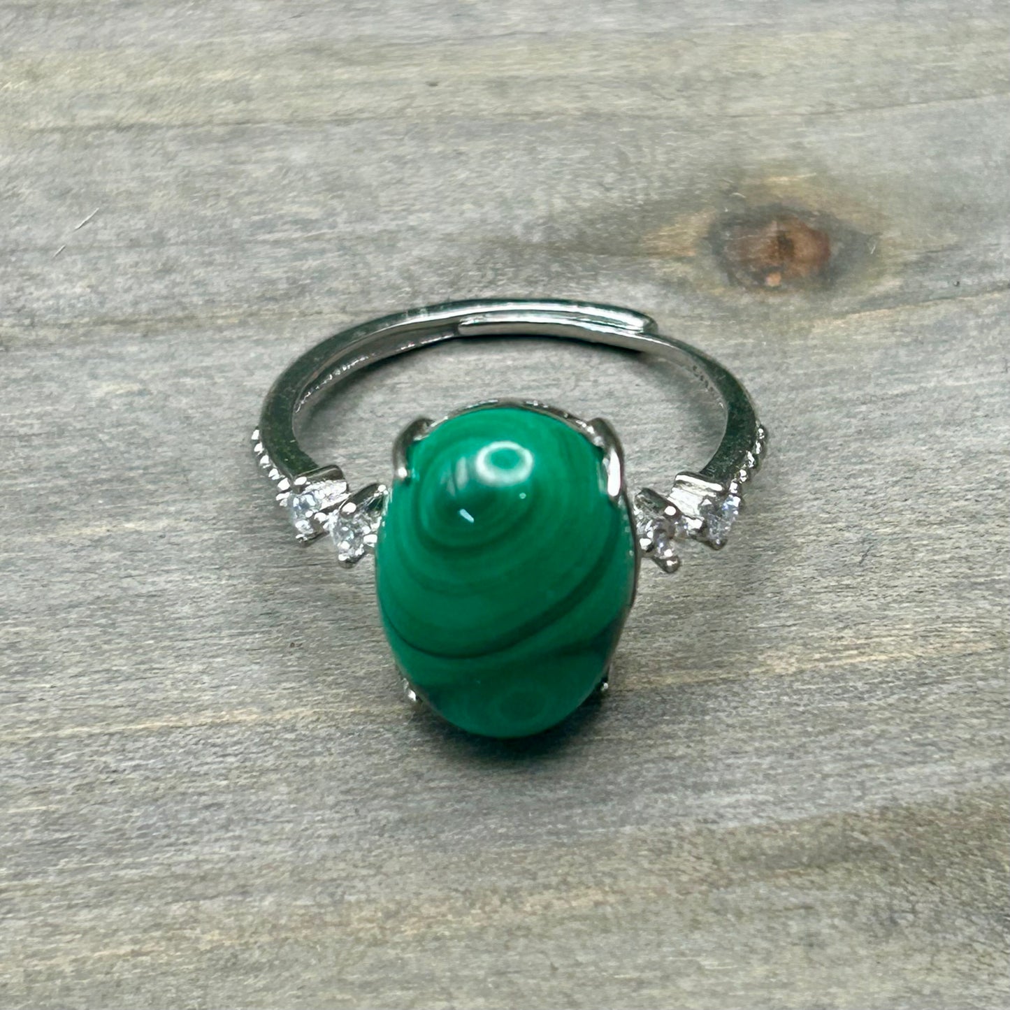 malachite ring (S925)