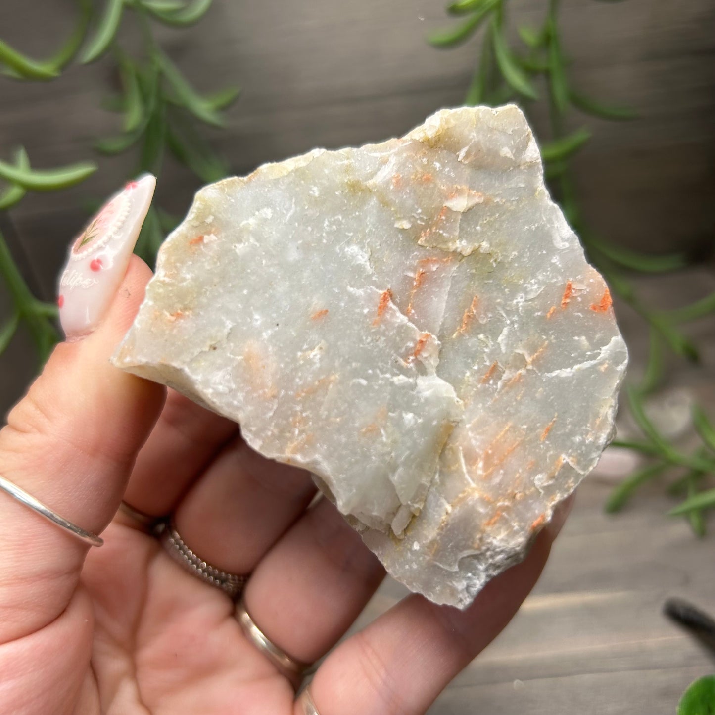 raw iron in chalcedony