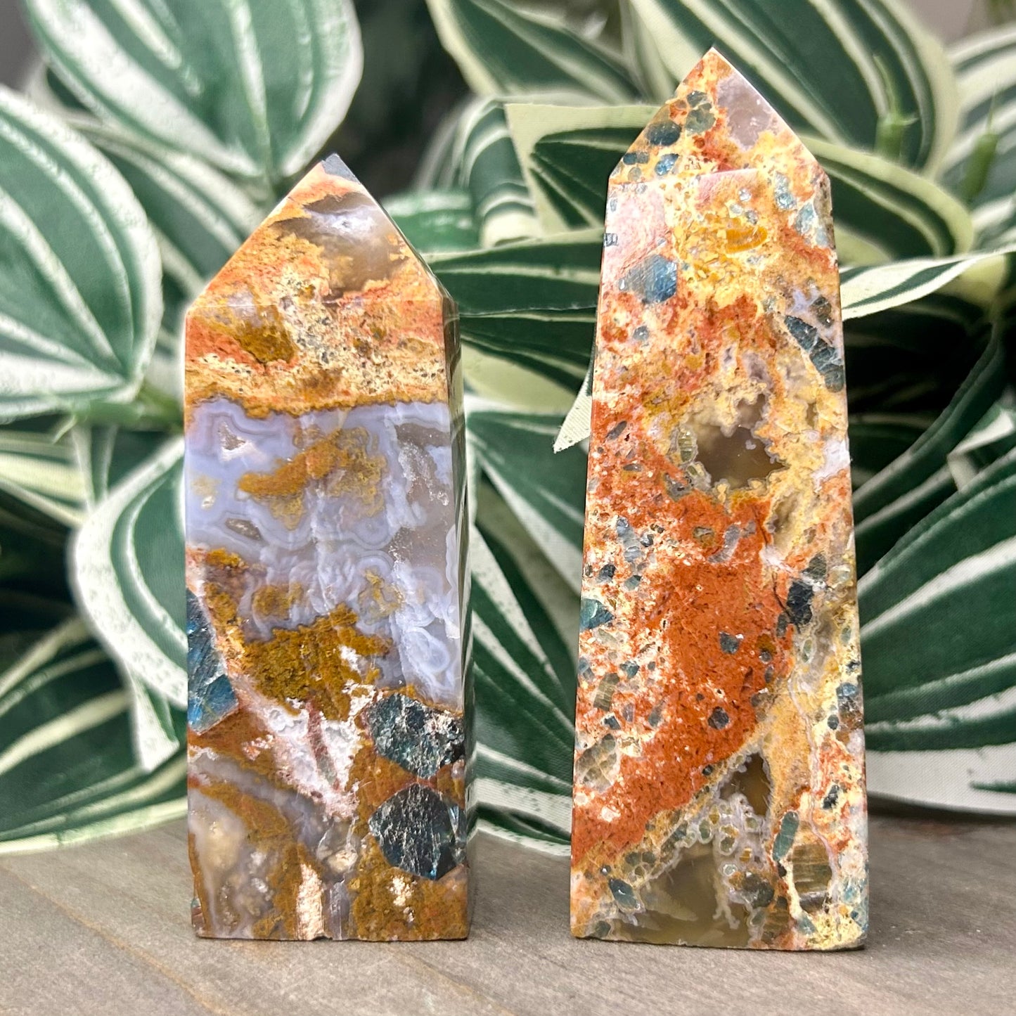 blue apatite + sunstone tower