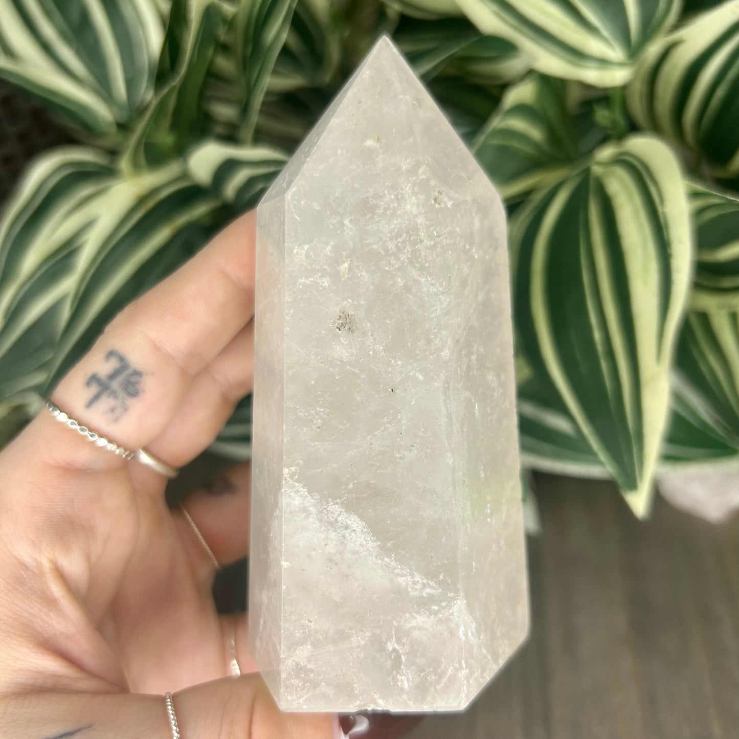 large clear quartz tower