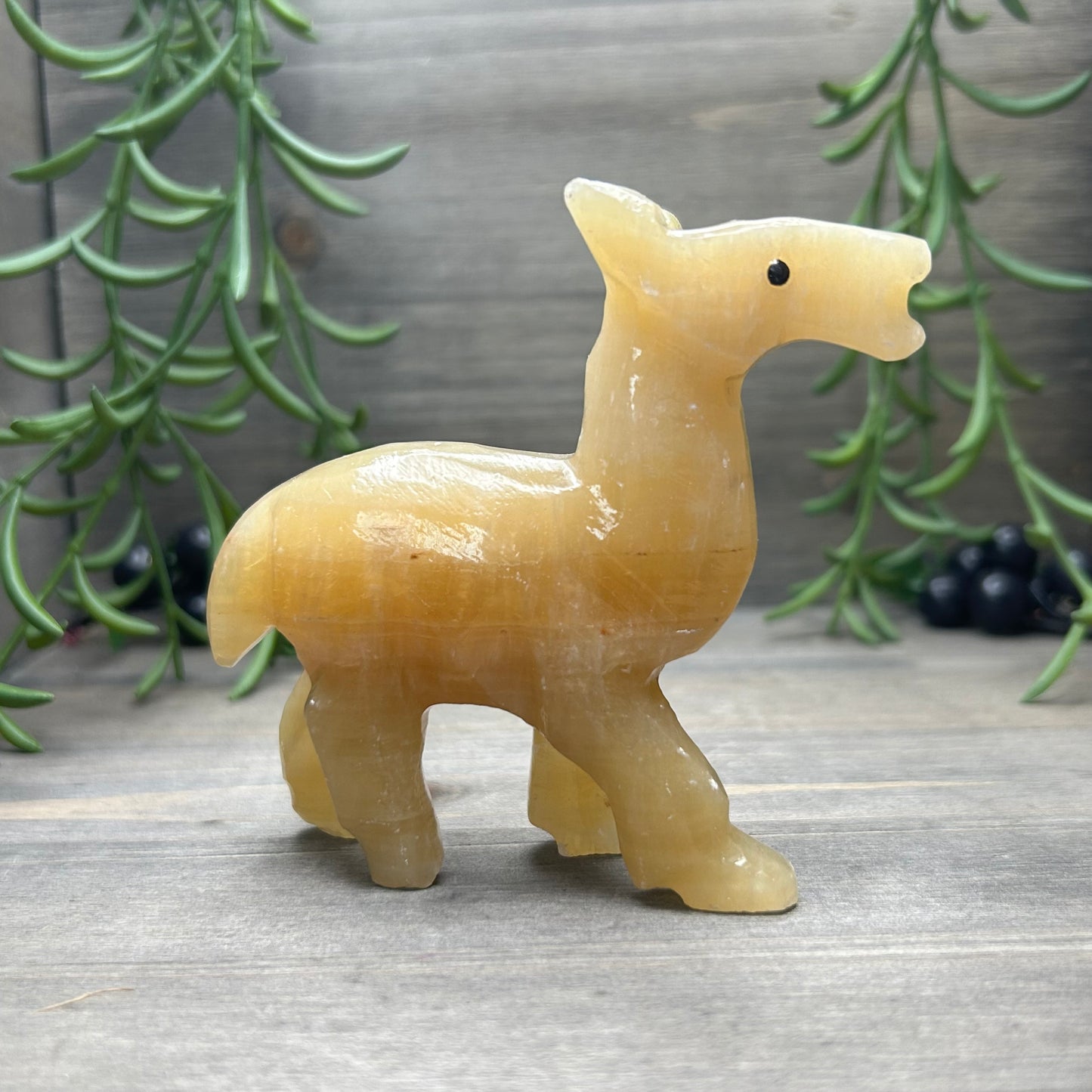 orange calcite llama