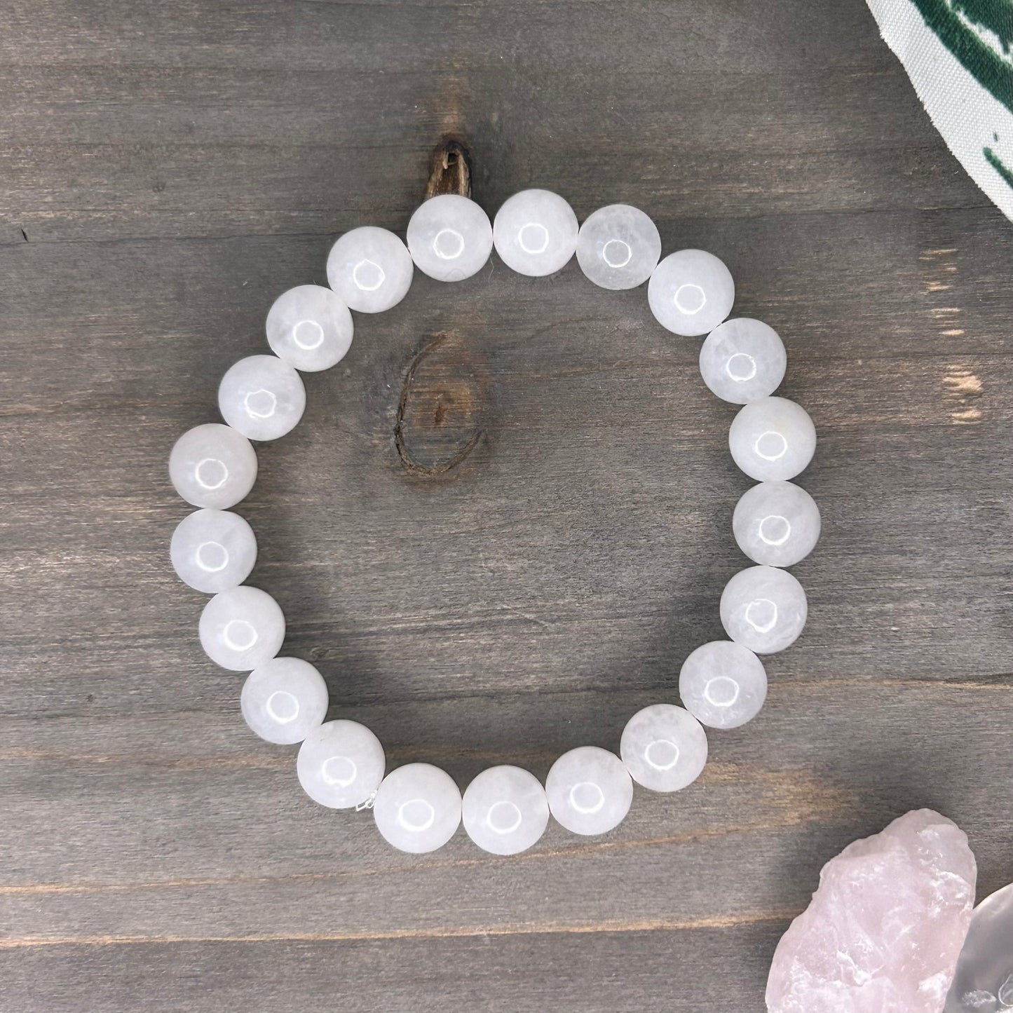 white calcite bracelet