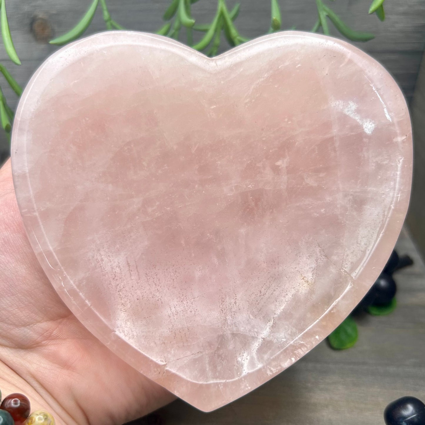 rose quartz heart bowl