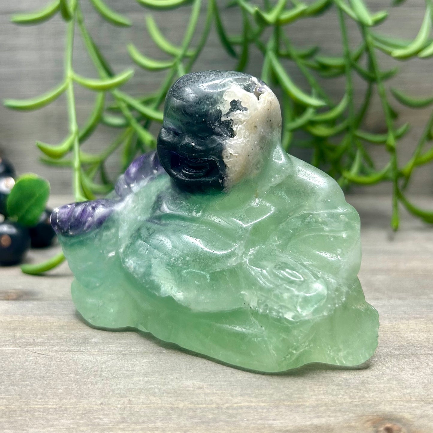 large fluorite buddha (chipped)