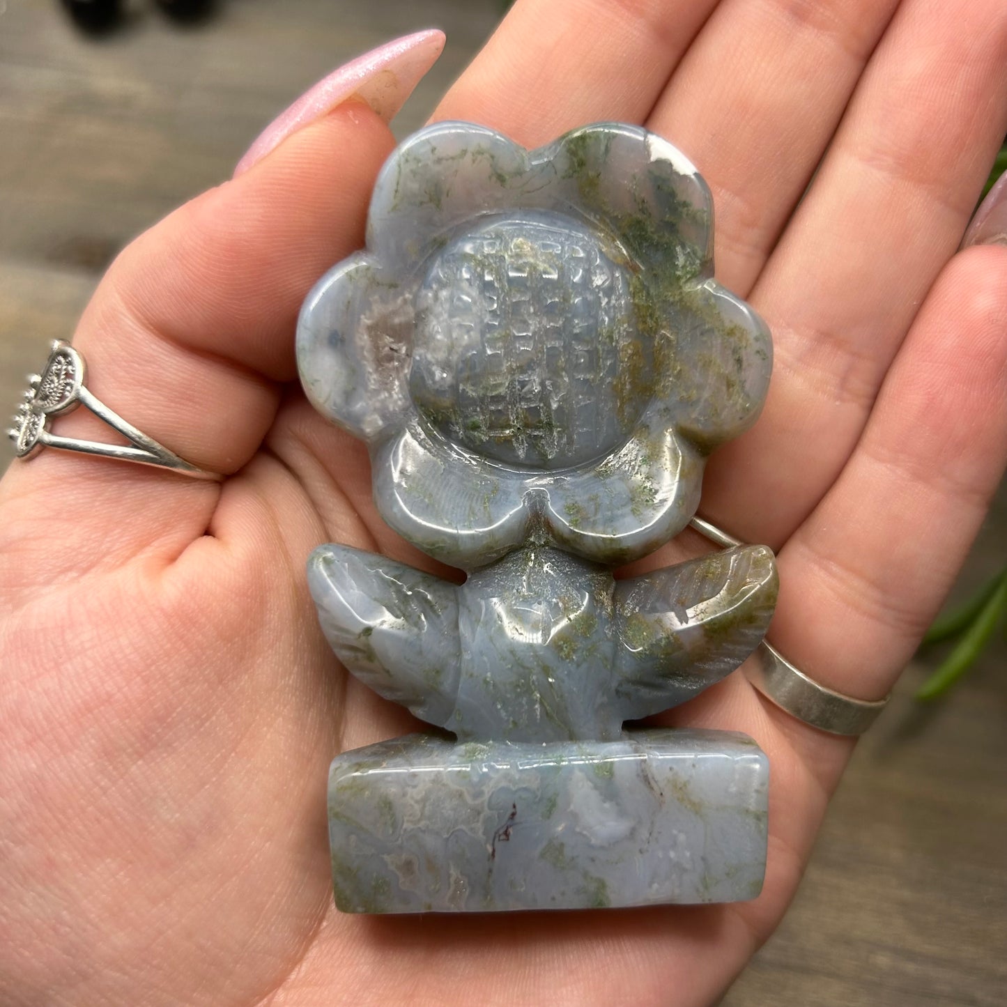 moss agate sunflower