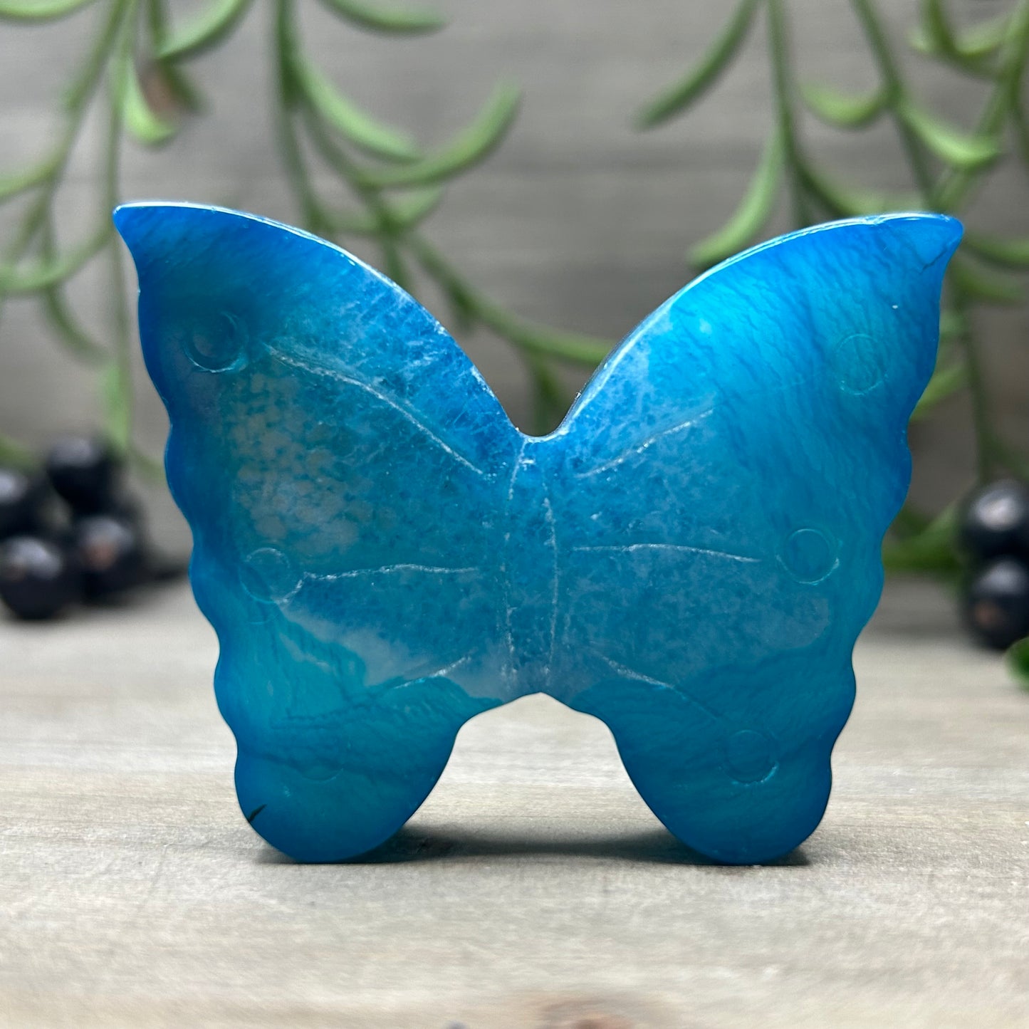 dyed agate butterfly