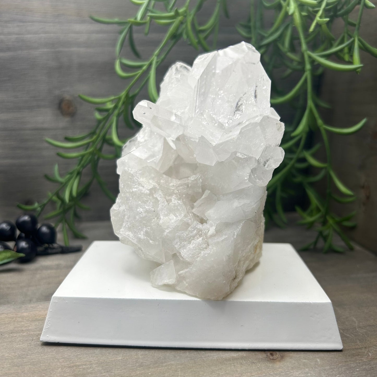 XL clear quartz cluster