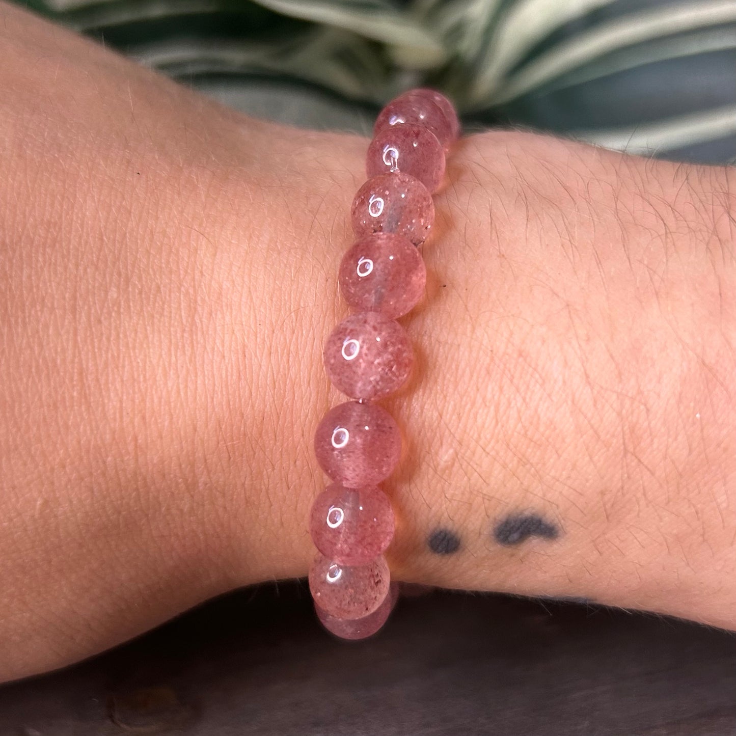 strawberry quartz bracelet