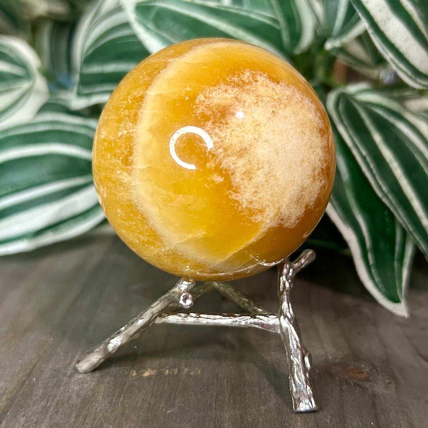 orange calcite sphere