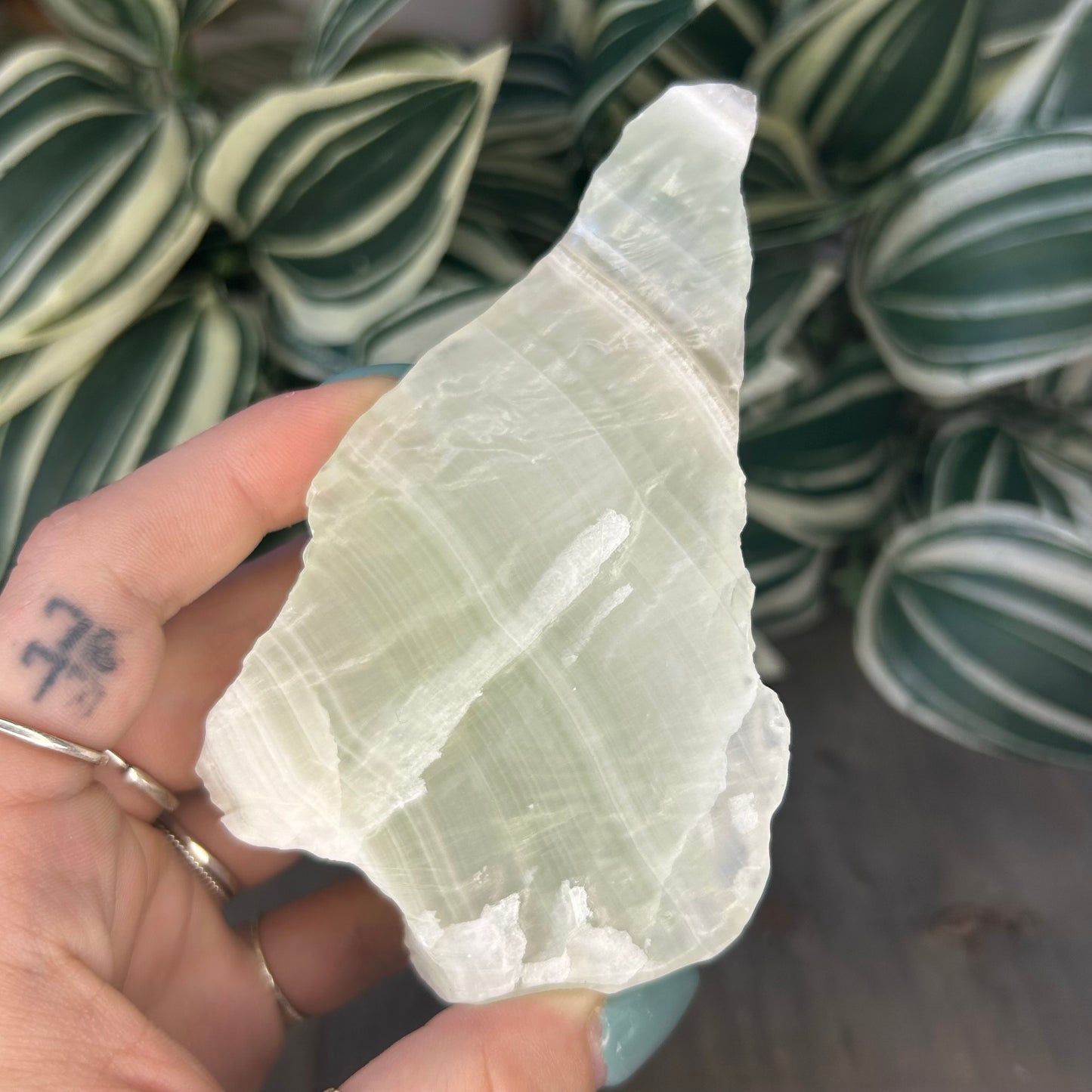 raw pistachio calcite