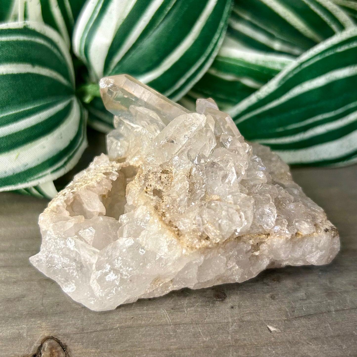 large clear quartz cluster