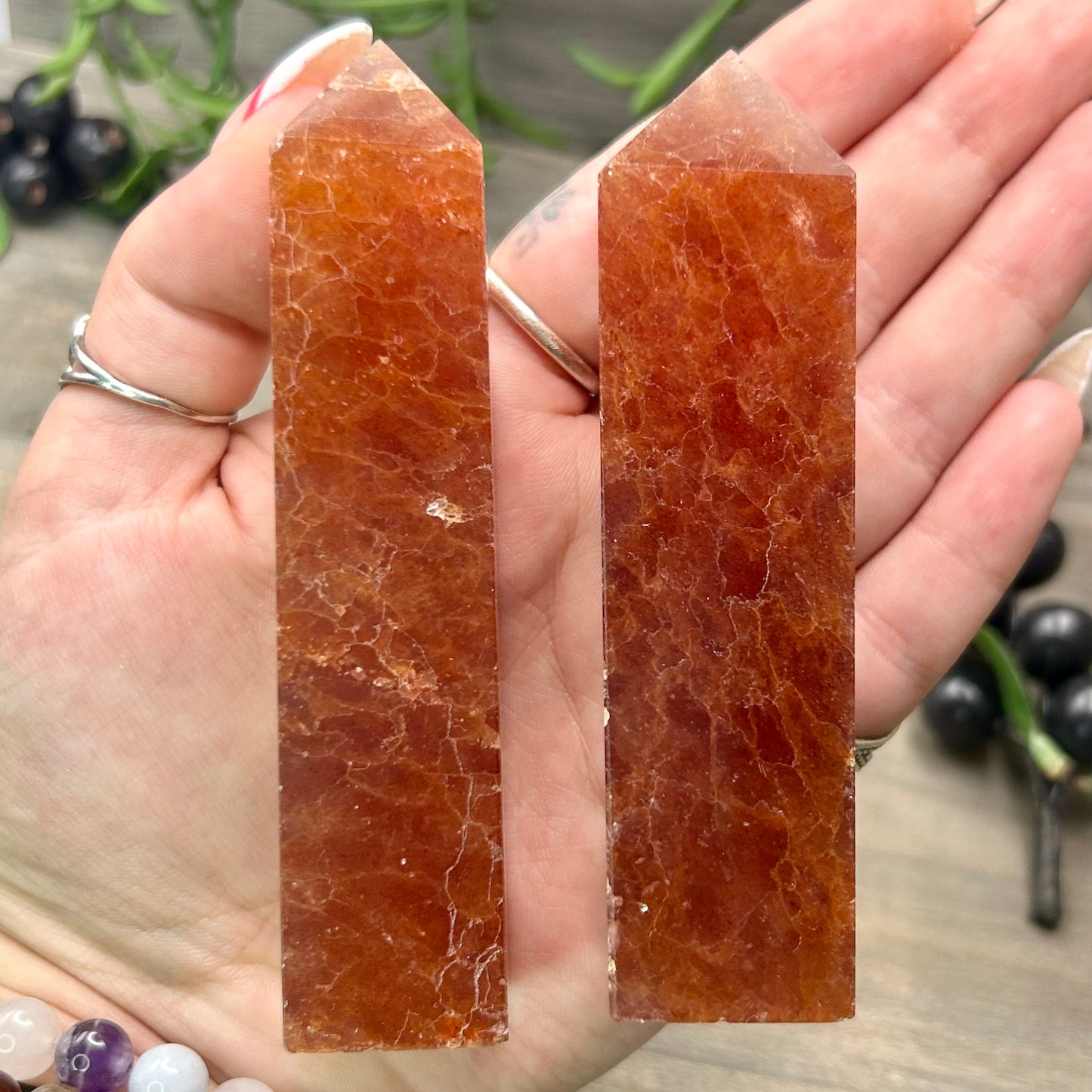 orange strawberry quartz tower