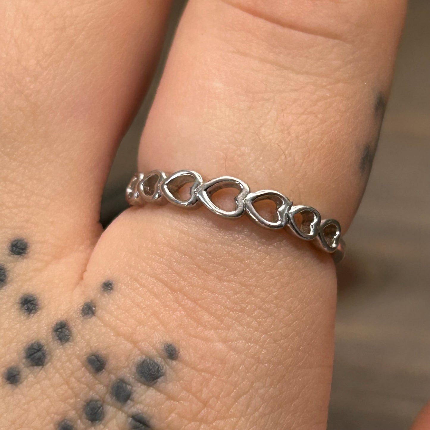 heart chain ring (sz 6)