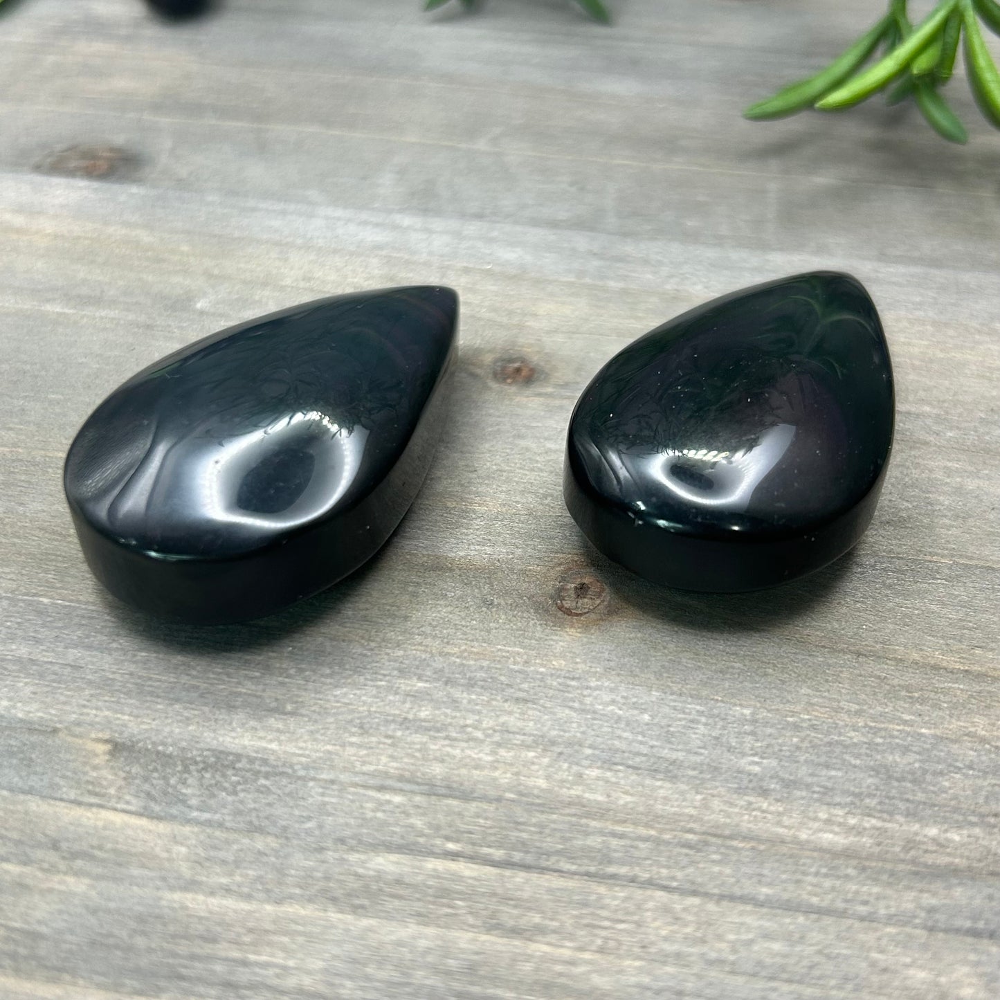 rainbow obsidian teardrop