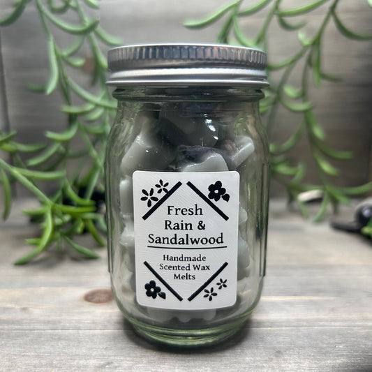 fresh rain & sandalwood wax melts