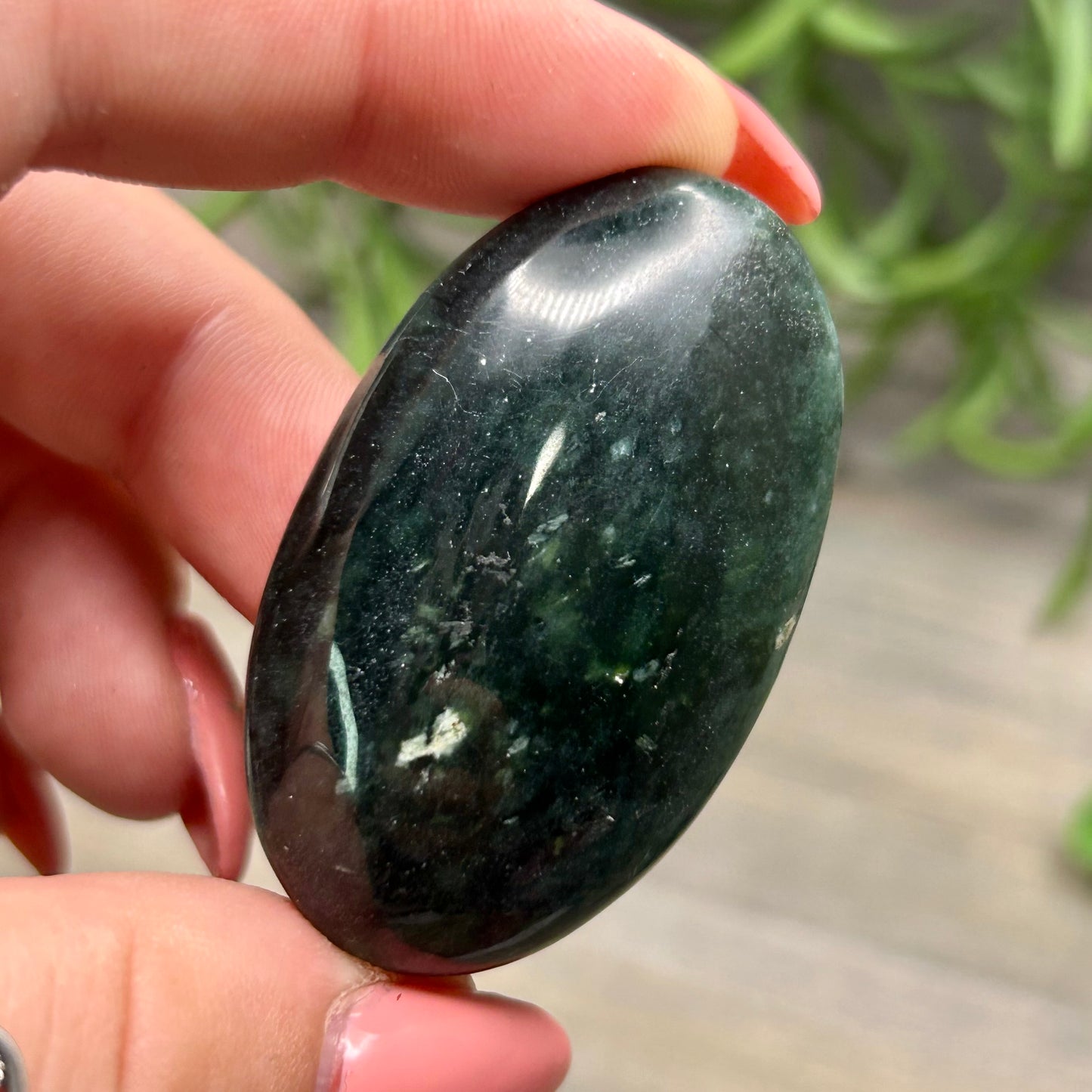 moss agate palm stone