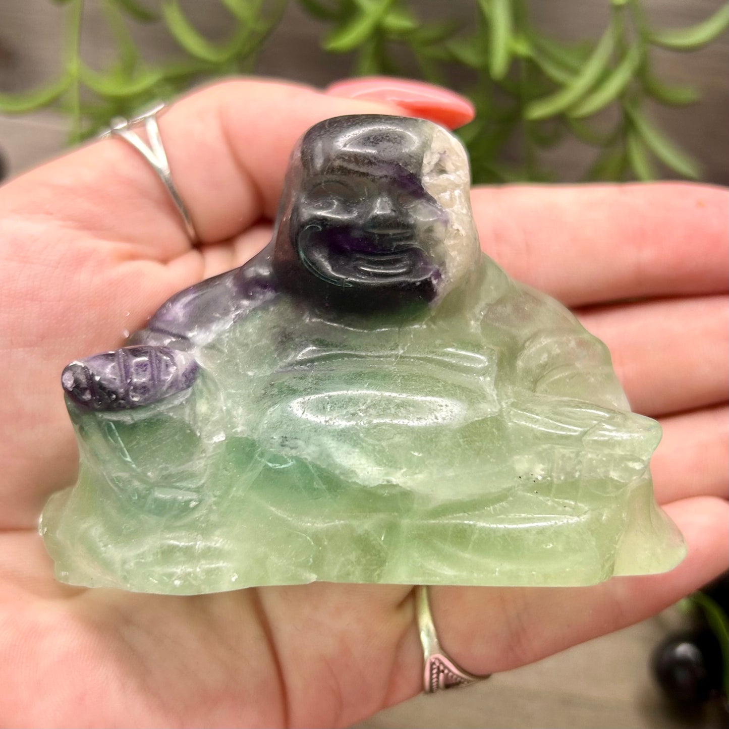 large fluorite buddha (chipped)