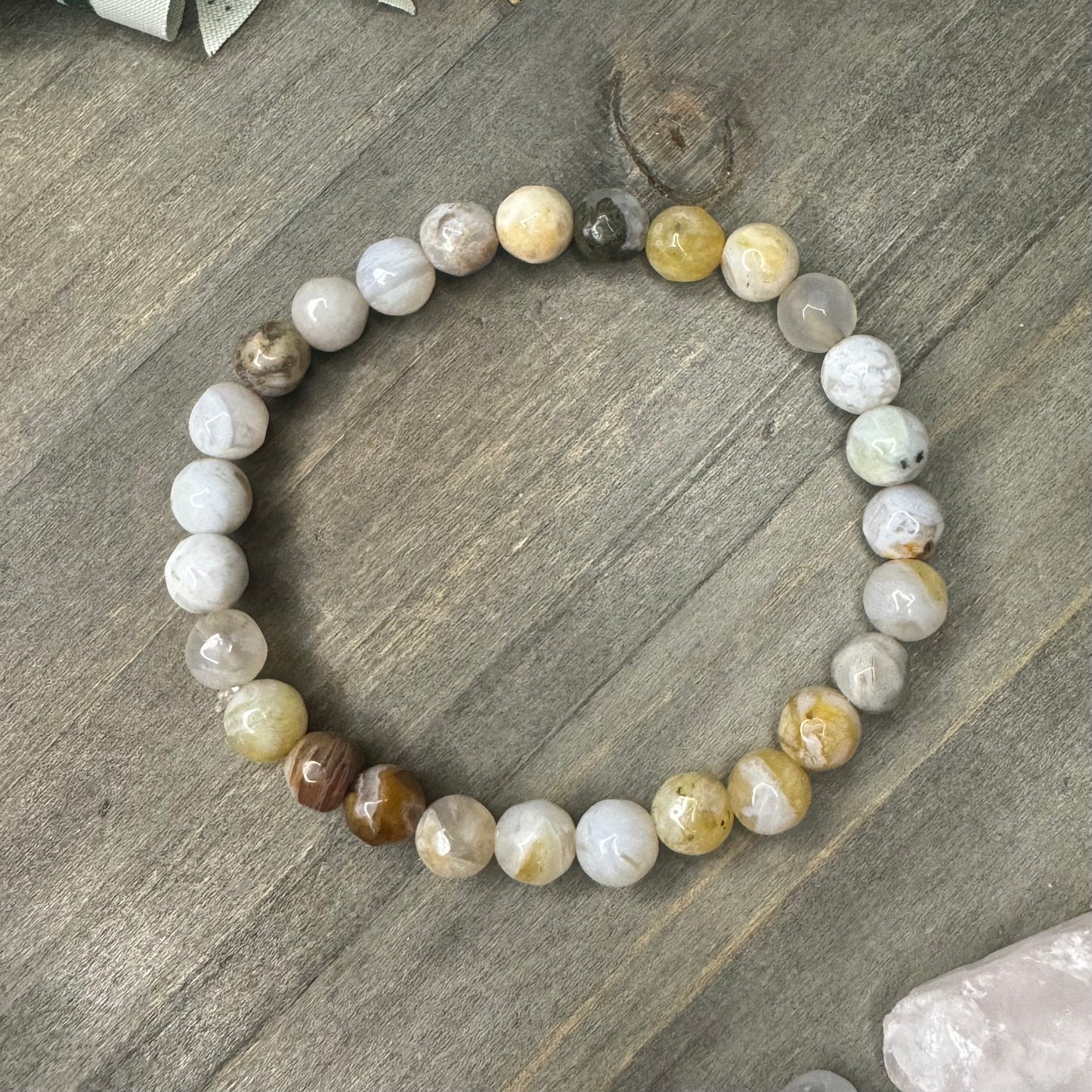 flower agate bracelet