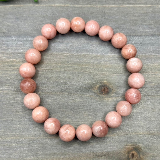 peach sunstone bracelet