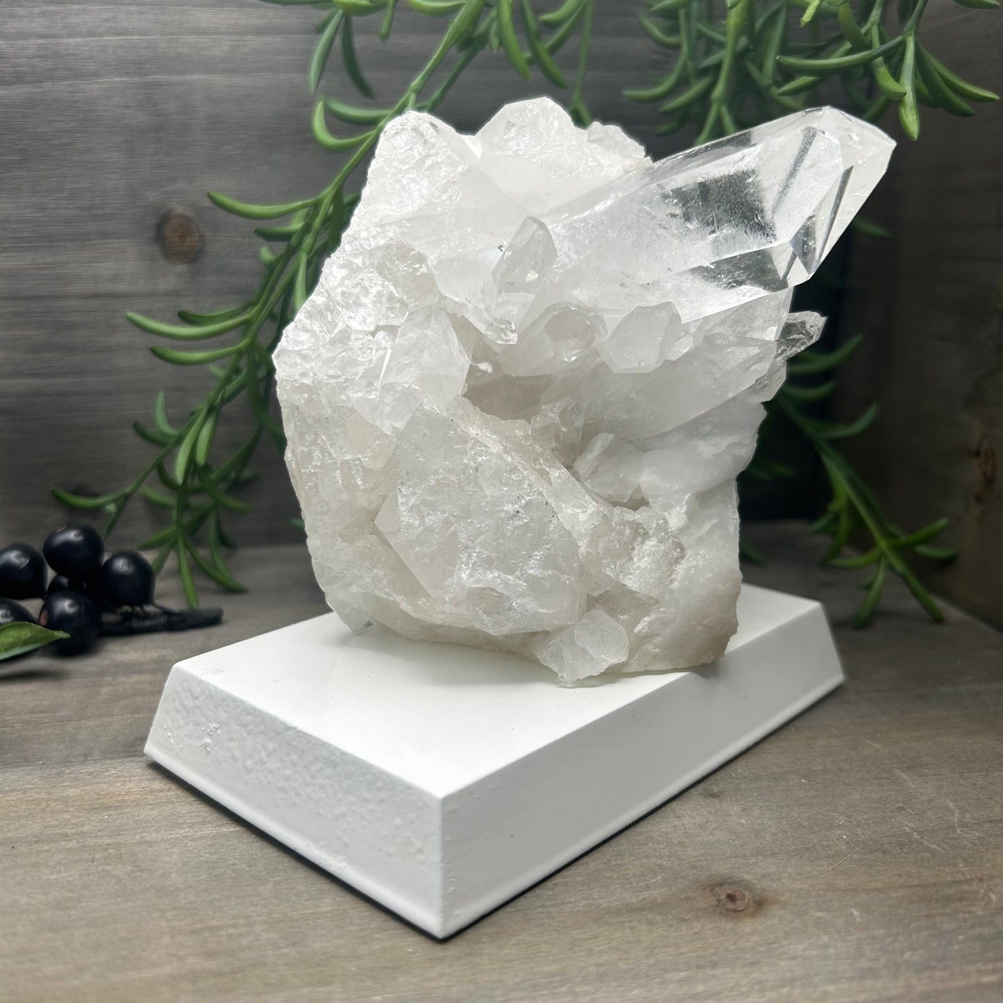 XL clear quartz cluster