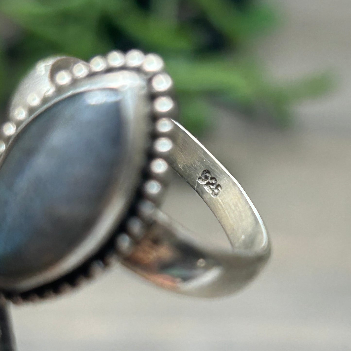 labradorite ring (sz 8)