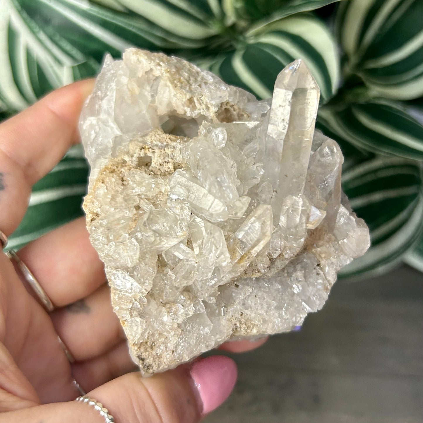 large clear quartz cluster