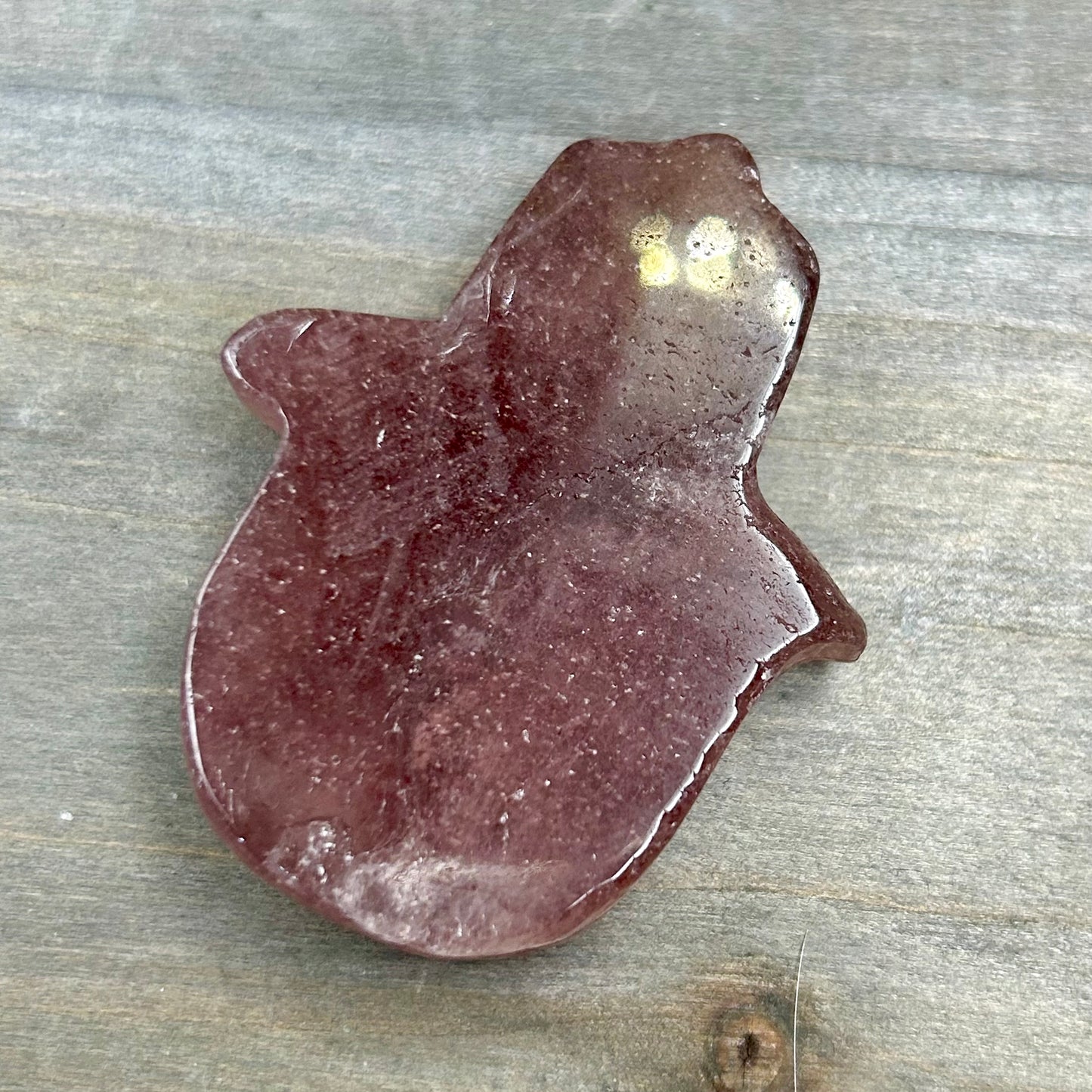 strawberry quartz hamsa hand